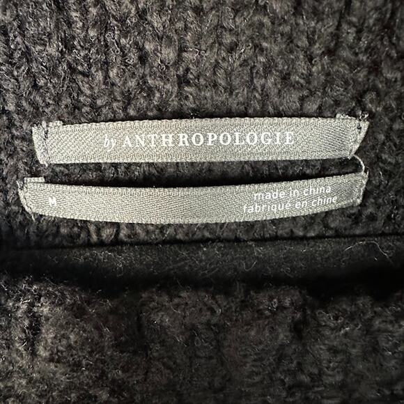 Anthropologie Sweater Womens Medium Black Layered Sheer Floral Whimsygoth Boho - Picture 8 of 14